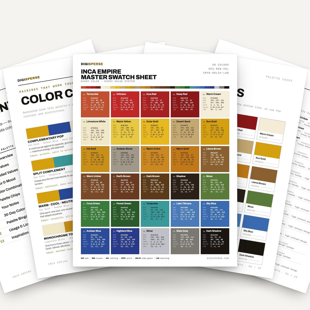 Inca Empire color palette — main preview