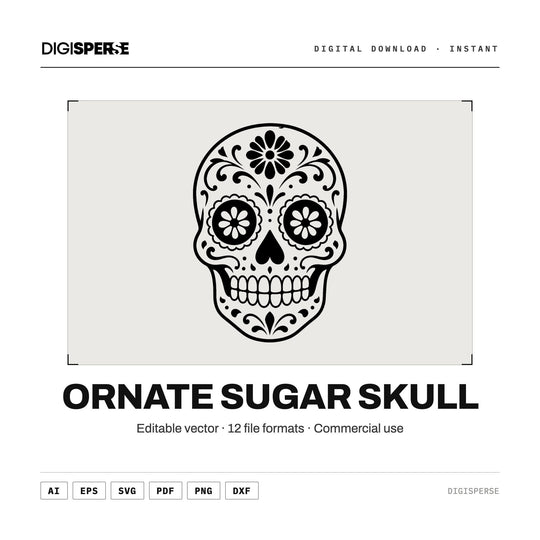 Skull vector graphic set — main preview
