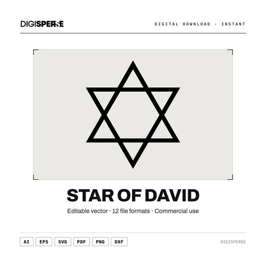 Star Of David Svg vector graphic set — main preview