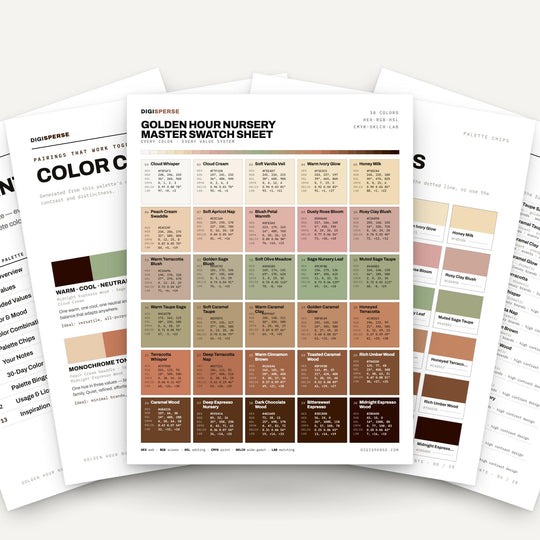 Golden Hour Nursery color palette — main preview