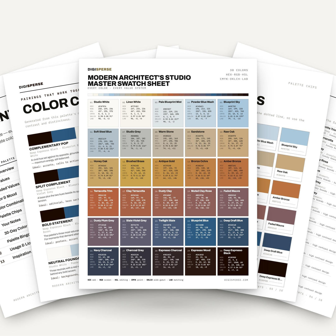 Modern Architect's Studio color palette — main preview