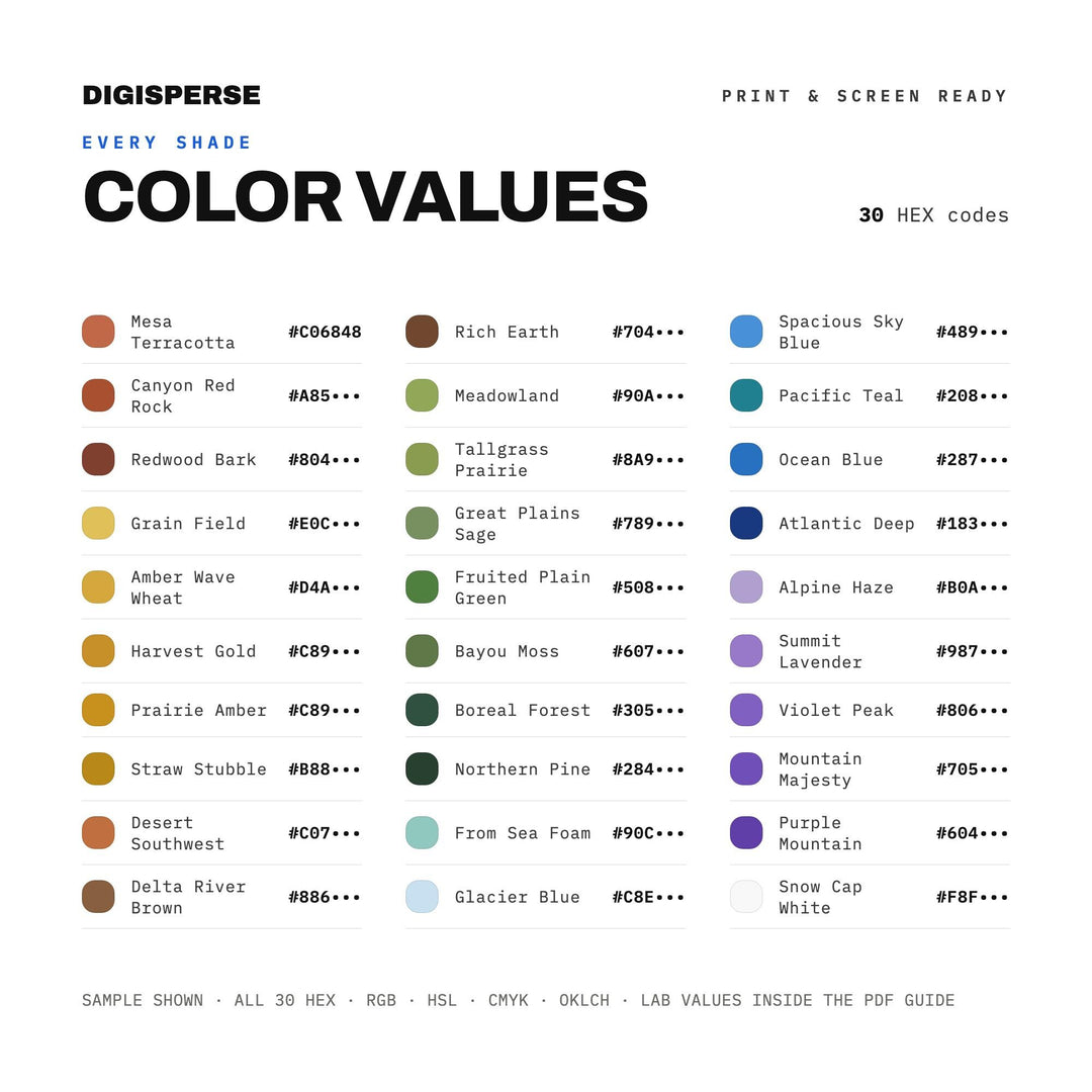 America The Beautiful Landscape color palette — preview image 4 of 21