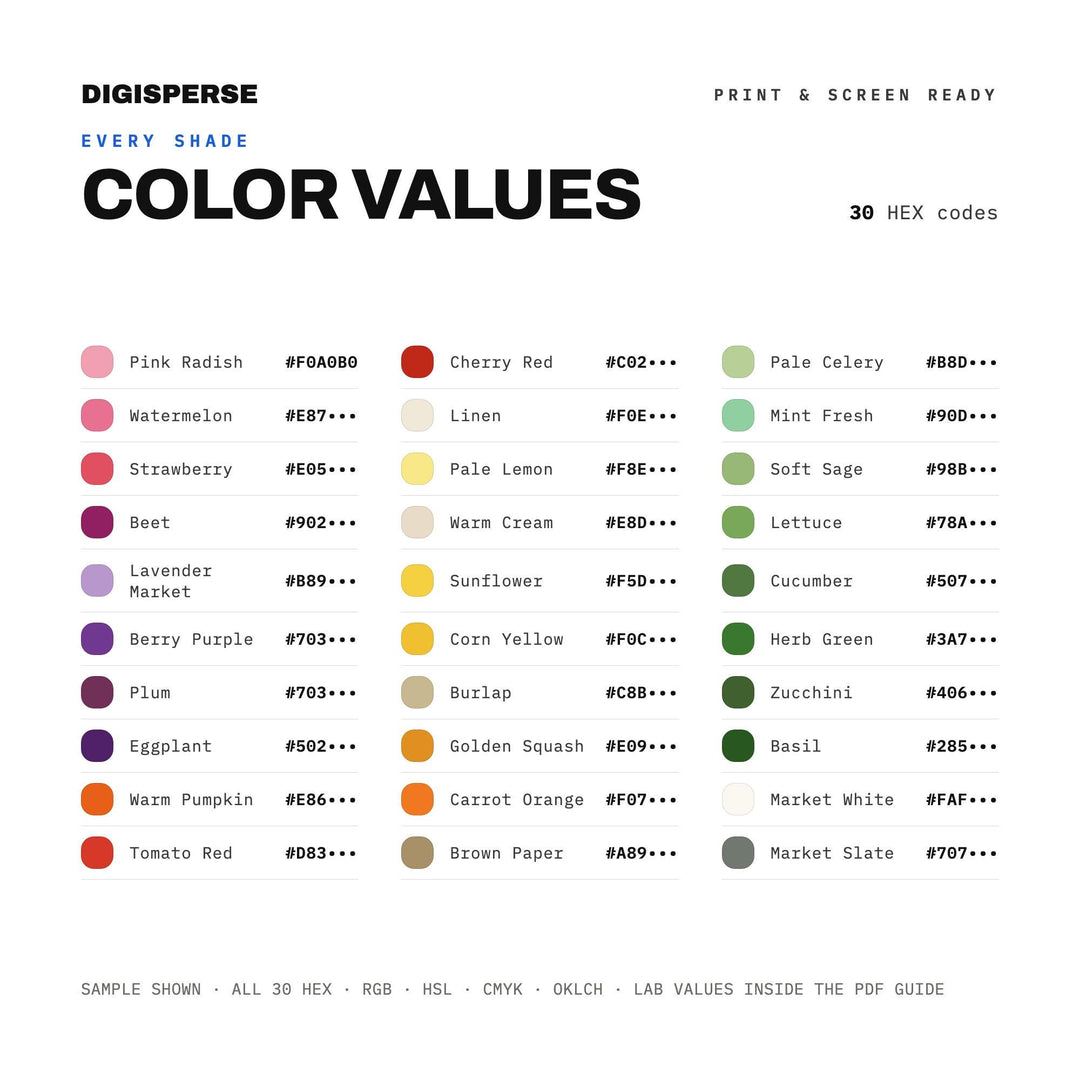 Farmers Market Fresh color palette — preview image 3 of 20