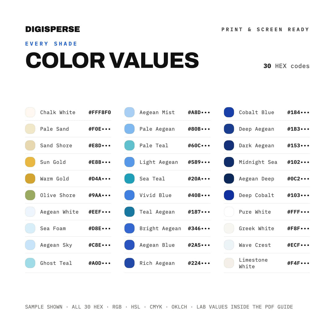 Aegean Blue color palette — preview image 3 of 20