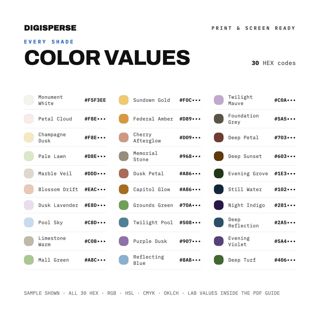 National Mall Sunset color palette — preview image 3 of 20