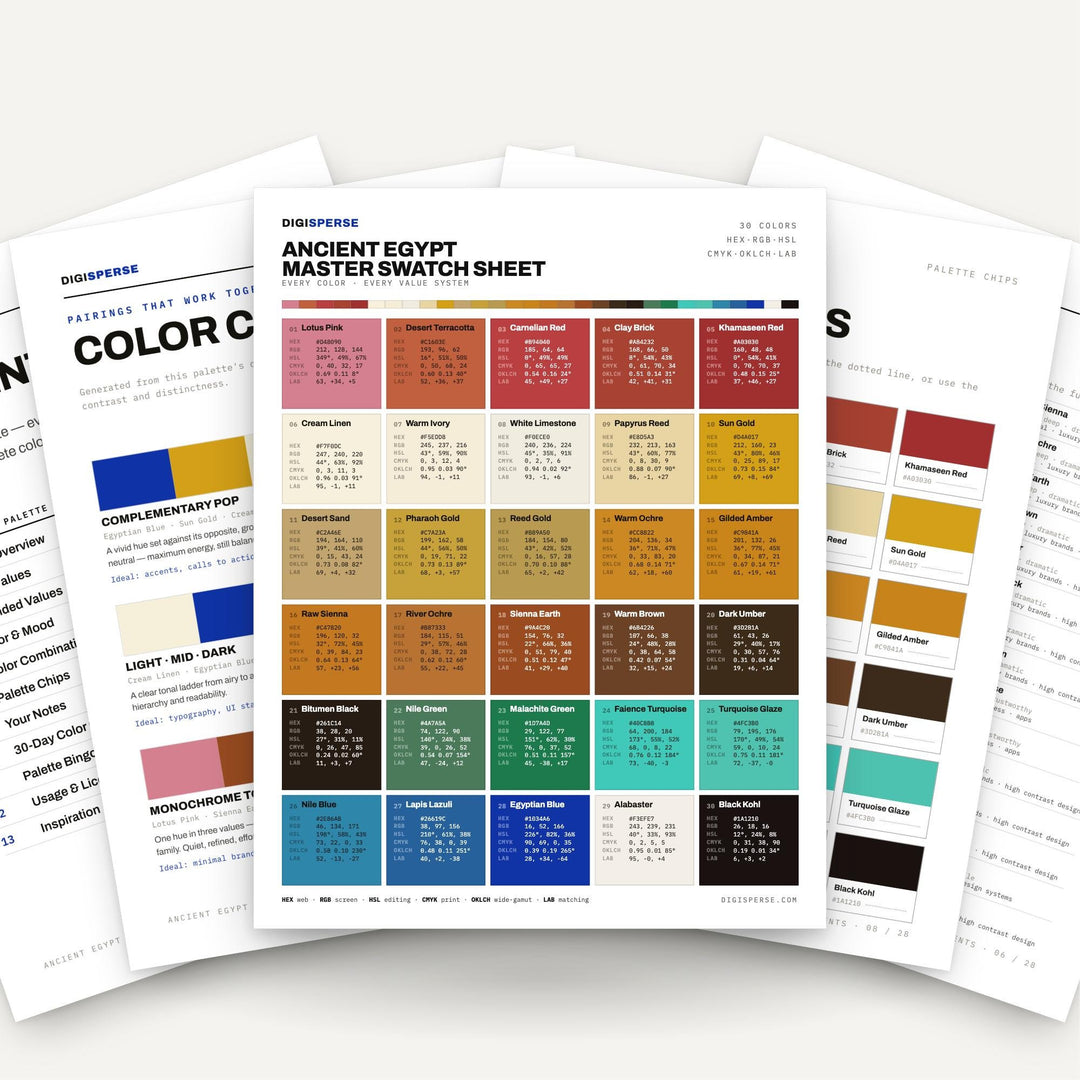 Ancient Egypt color palette — main preview