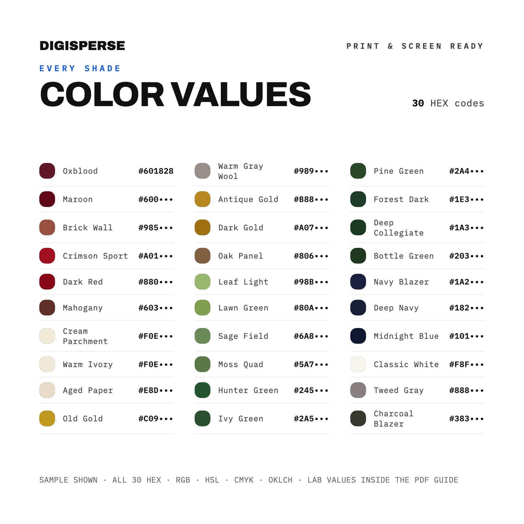 Academic Collegiate Green color palette — preview image 3 of 20