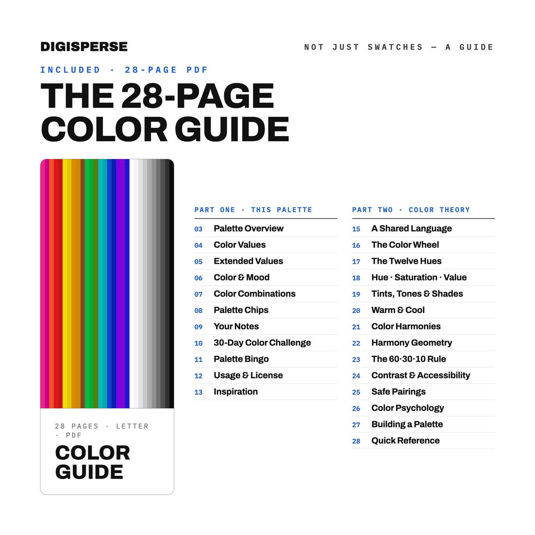 Kinetic Art Color Palette | 30 Colors, HEX, RGB, CMYK (Digital Download) color palette — preview image 5 of 20