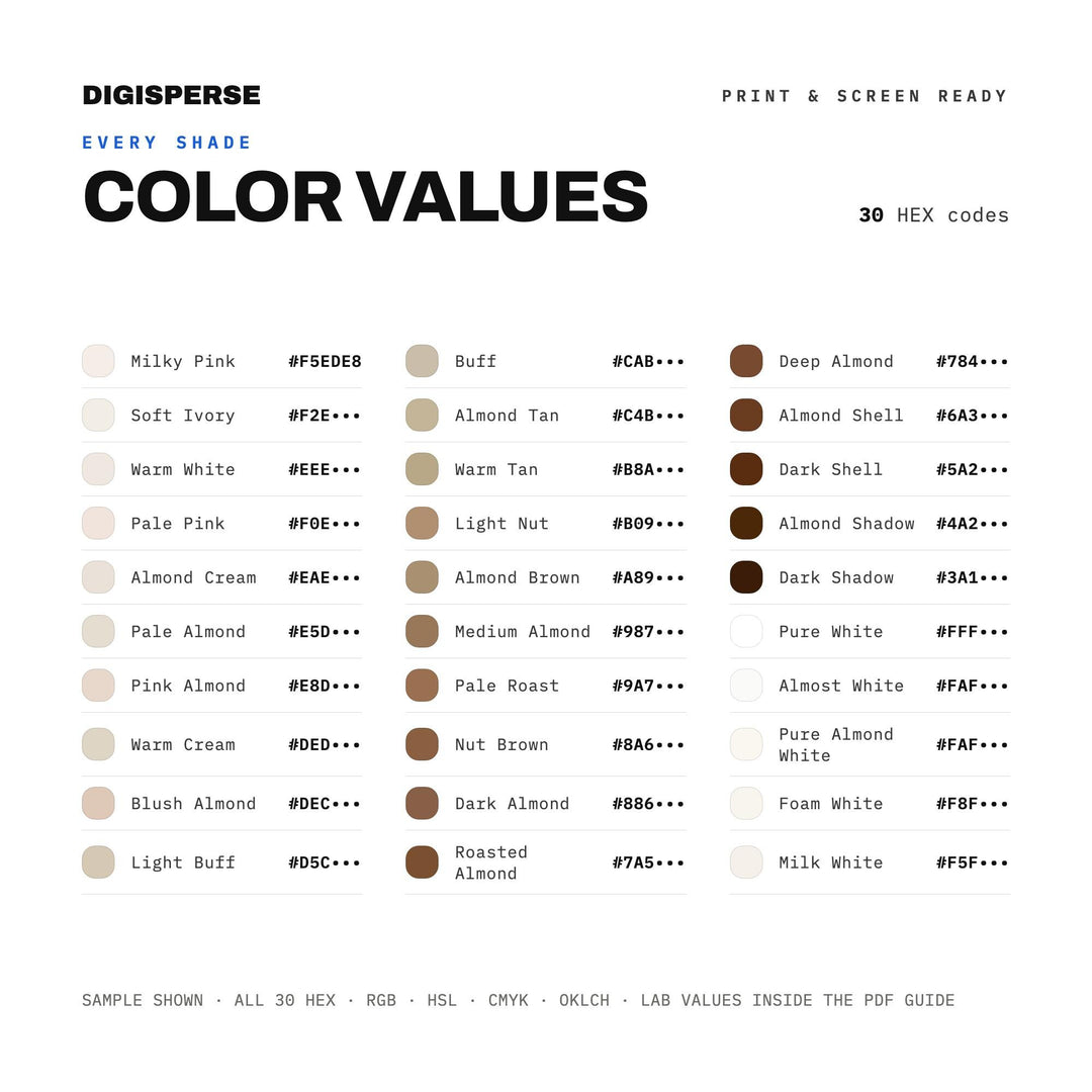 Almond Milk color palette — preview image 3 of 20