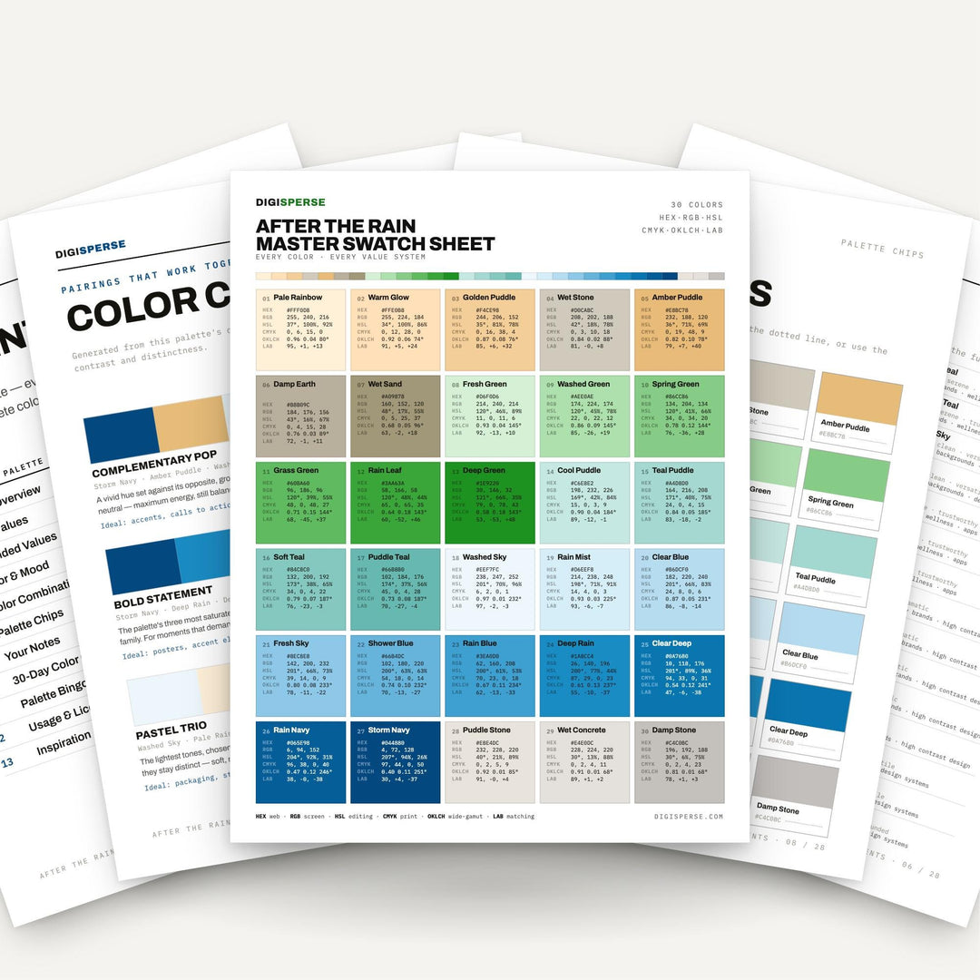 After The Rain color palette — main preview
