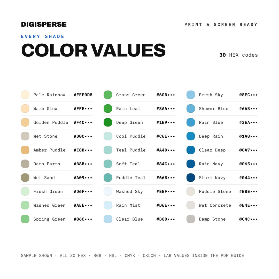 After The Rain color palette — preview image 3 of 20