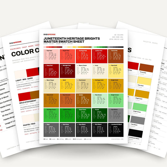 Juneteenth Heritage Brights color palette — main preview