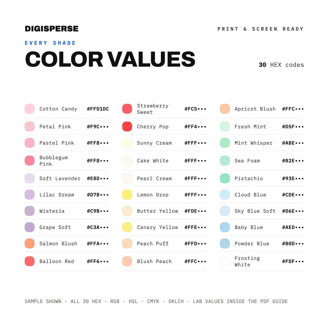 Baby's First Birthday color palette — preview image 3 of 20