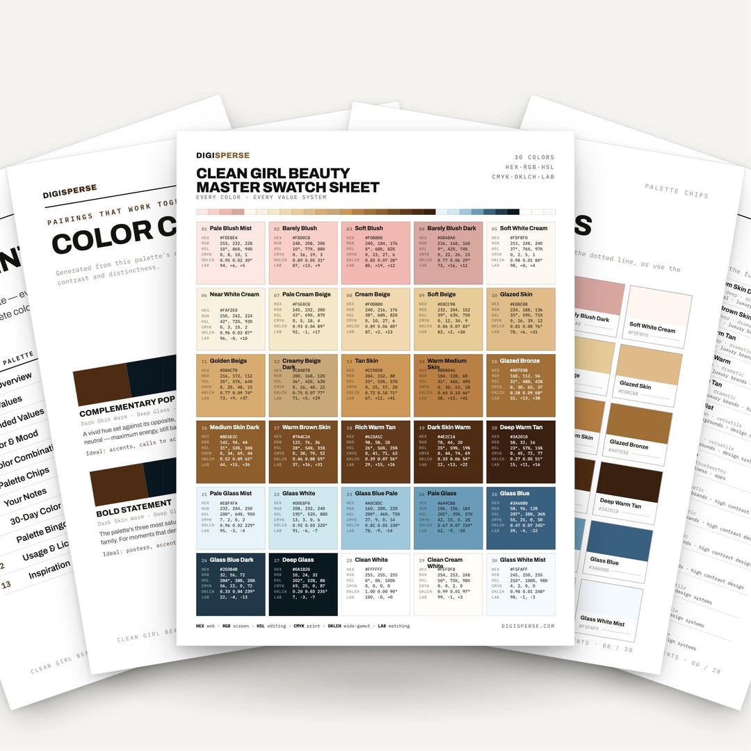 Clean Girl Beauty color palette — main preview