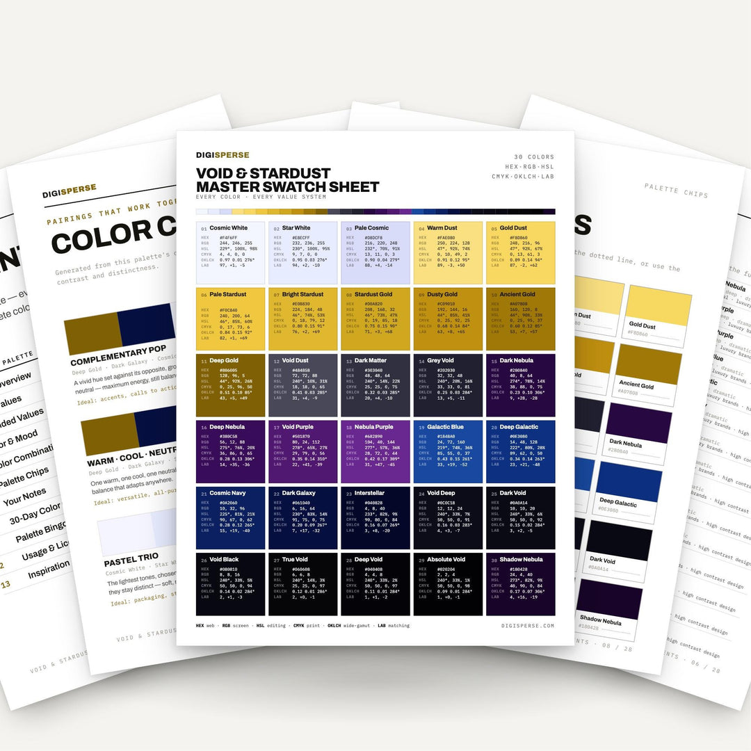 Void & Stardust color palette — main preview