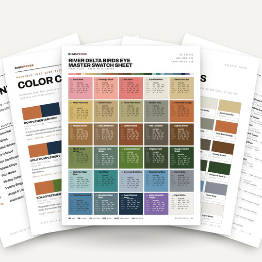 River Delta Birds Eye color palette — main preview