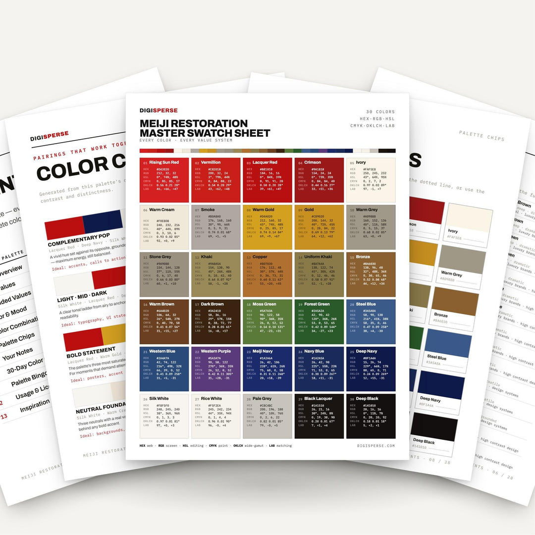 Meiji Restoration color palette — main preview
