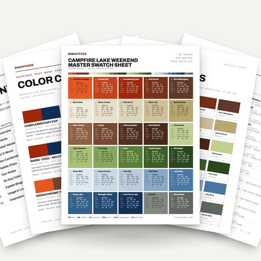 Campfire Lake Weekend color palette — main preview