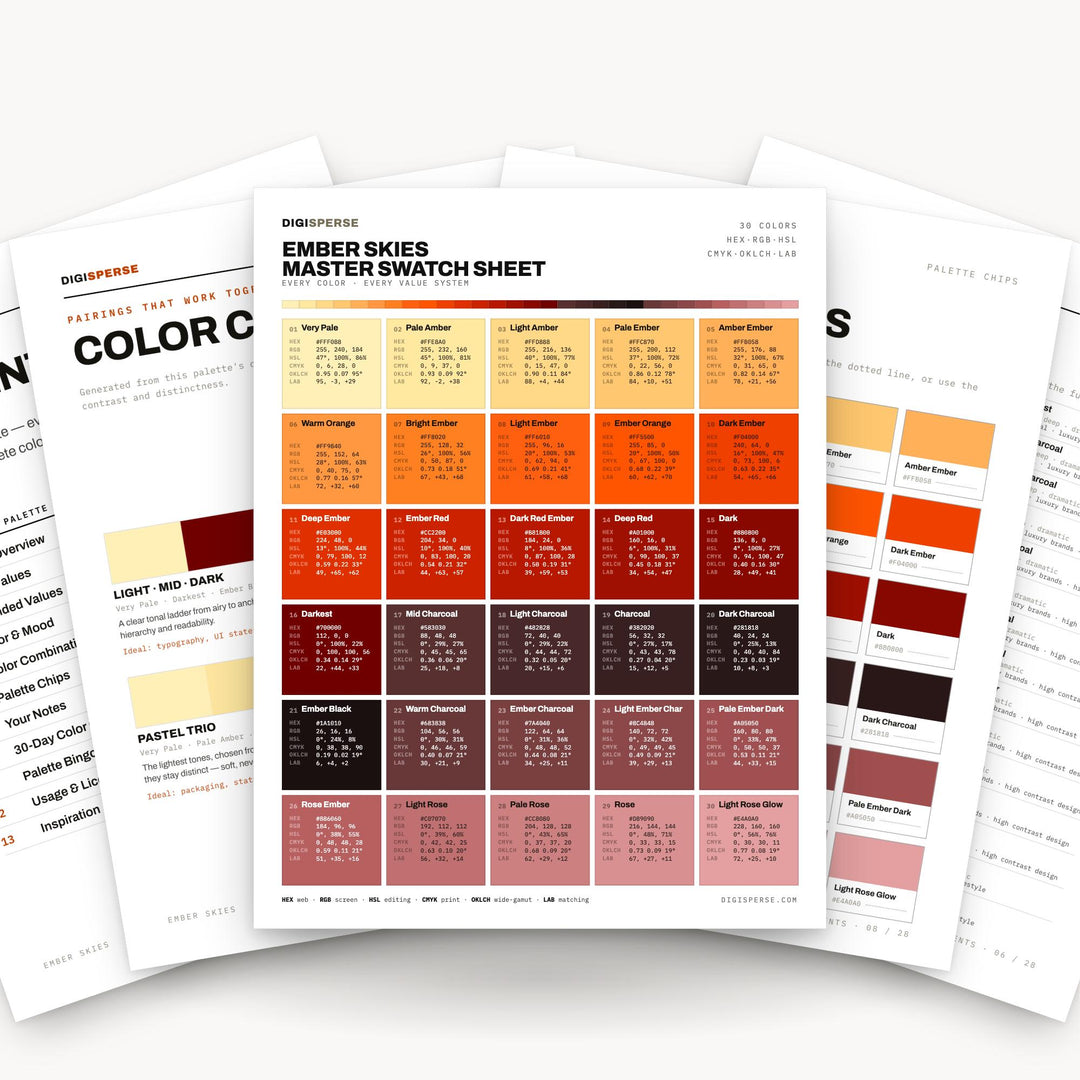 Ember Skies color palette — main preview