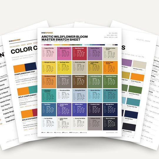 Arctic Wildflower Bloom color palette — main preview