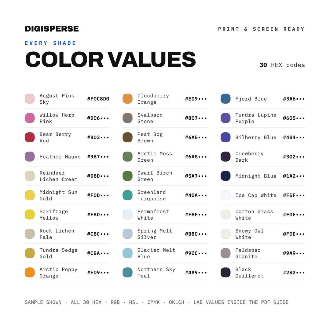 Arctic Wildflower Bloom color palette — preview image 4 of 21