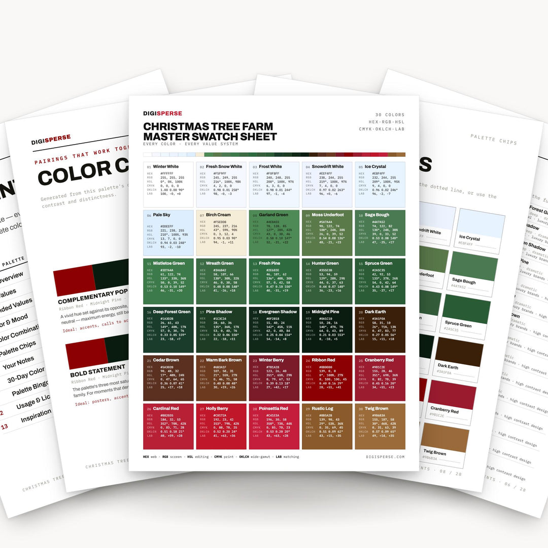 Christmas Tree Farm color palette — main preview