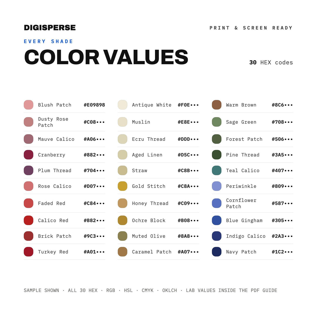 Americana Quilt color palette — preview image 3 of 20