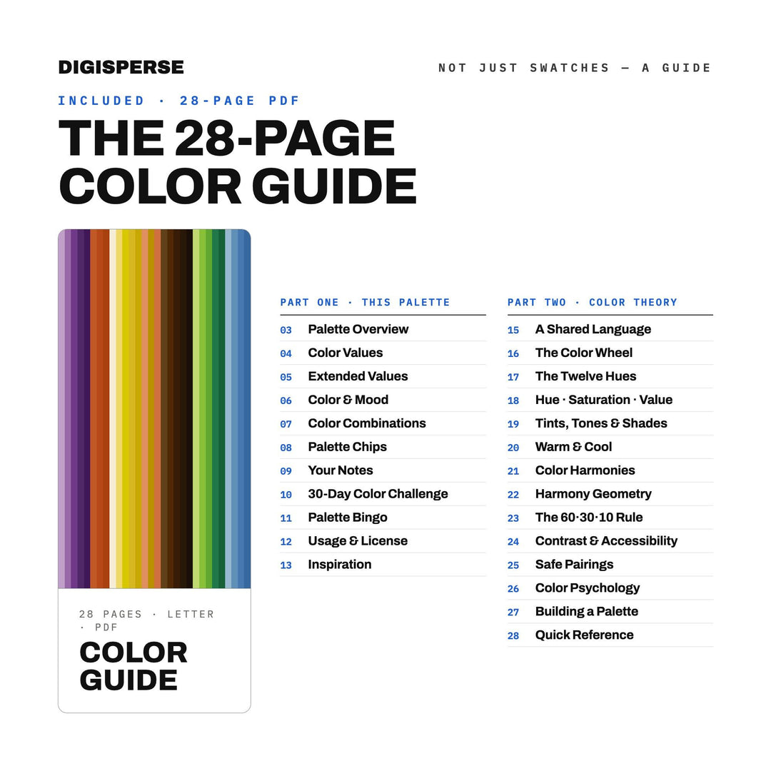 Retro Funk Color Palette for Groovy Poster Art and Music Branding, 30 Vibrant 70s Inspired Hues with Hex Codes, Procreate