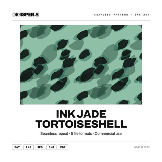 Ink Jade Tortoiseshell seamless pattern set — main preview