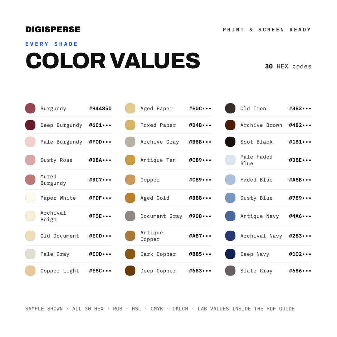 Americas Time Capsule color palette — preview image 3 of 20