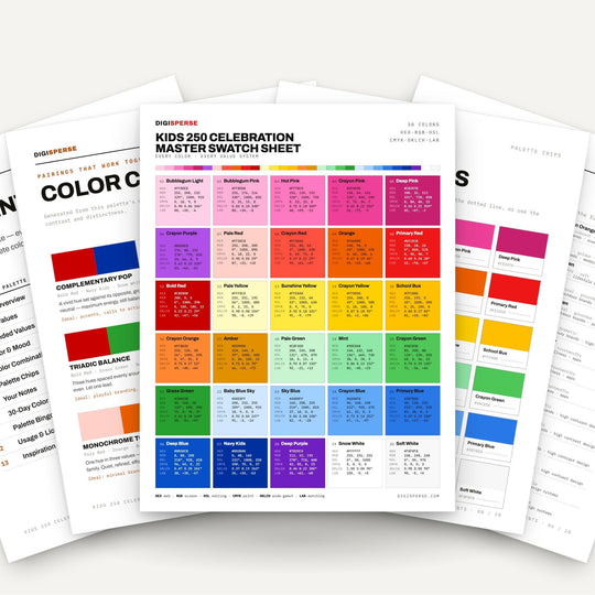Kids 250 Celebration color palette — main preview