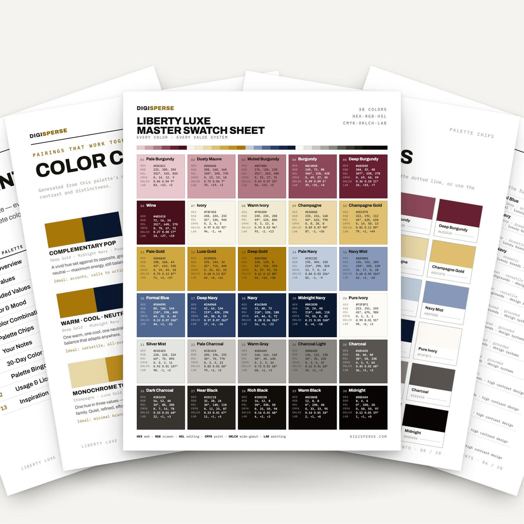 Liberty Luxe color palette — main preview
