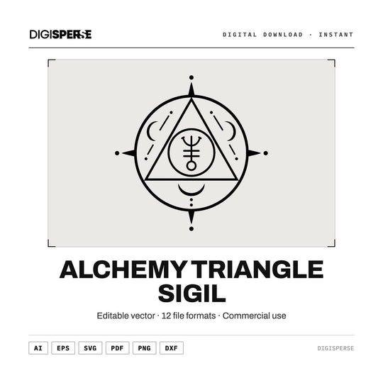 Alchemy Triangle Sigil Svg vector graphic set — main preview