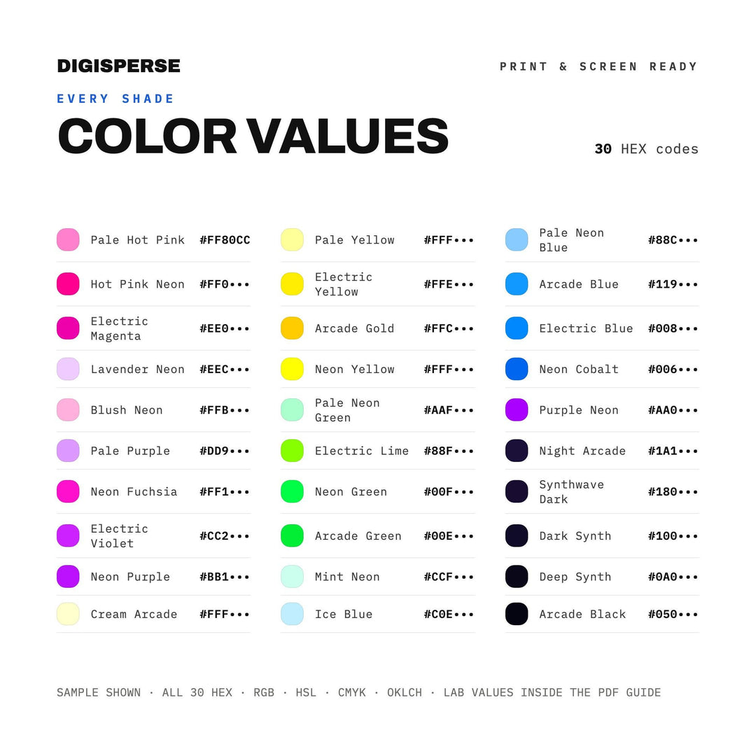 1980S Neon color palette — preview image 3 of 20