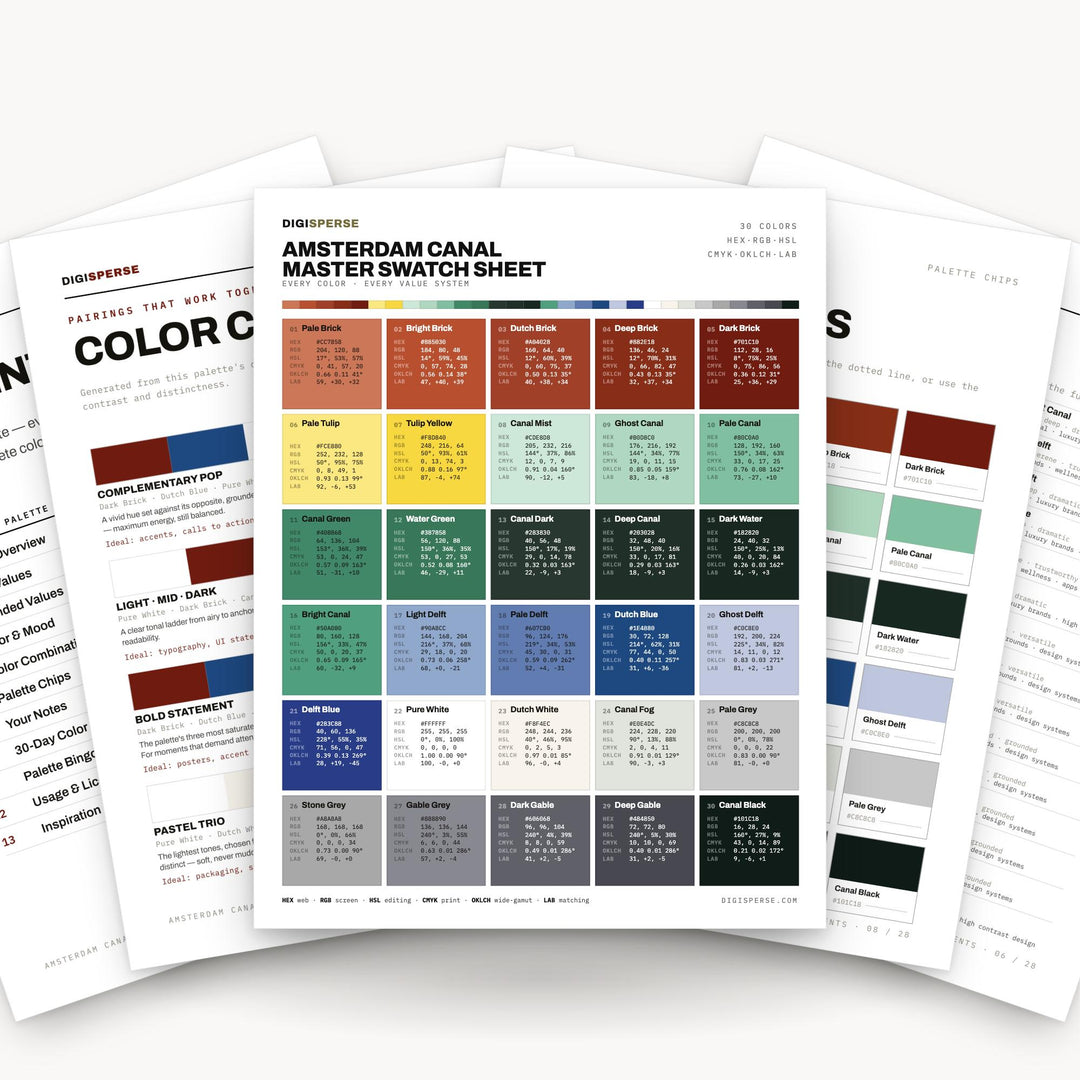 Amsterdam Canal color palette — main preview
