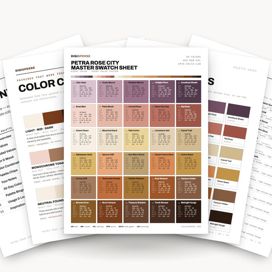 Petra Rose City color palette — main preview