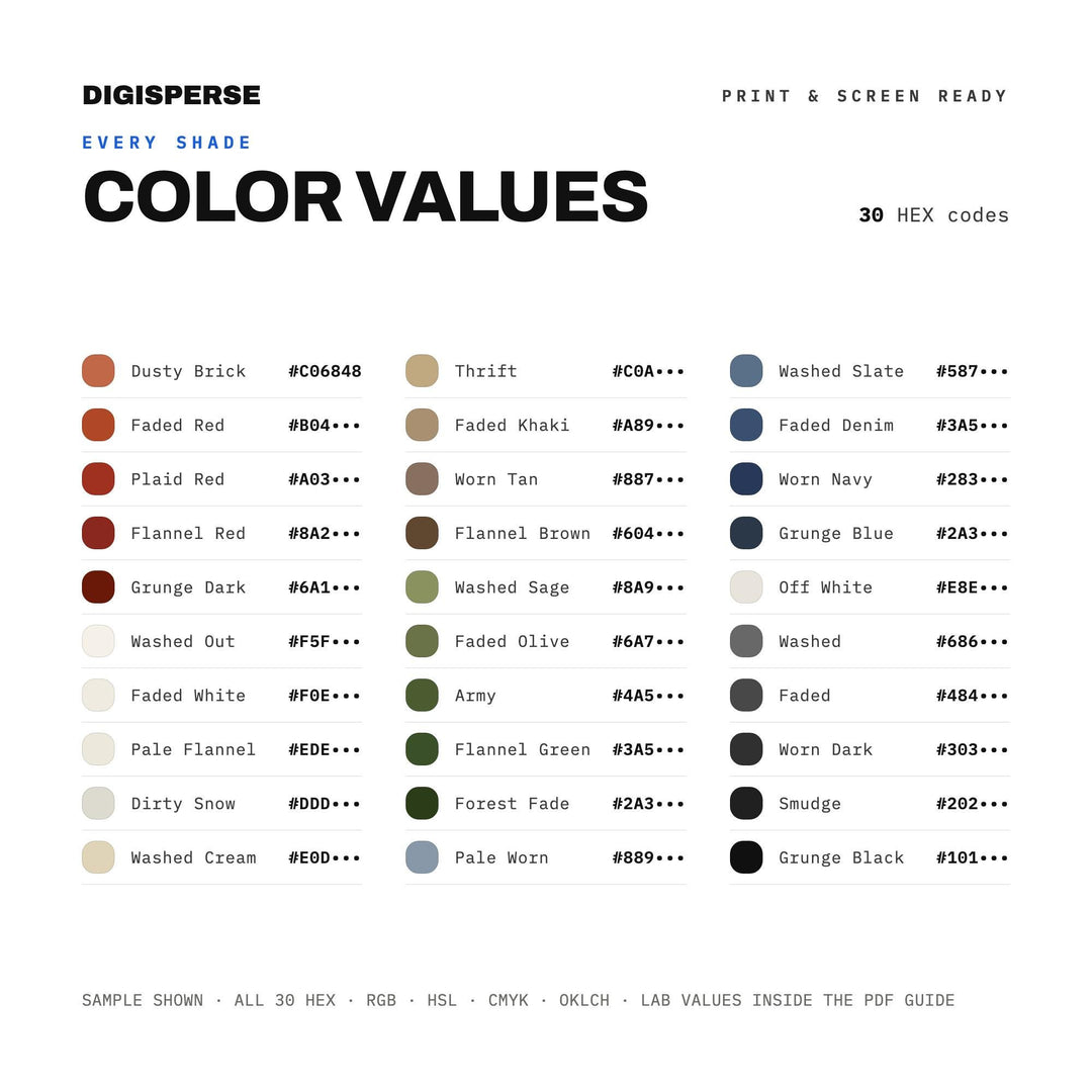 1990S Grunge color palette — preview image 3 of 20