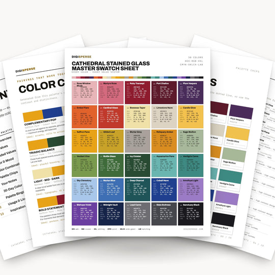 Cathedral Stained Glass color palette — main preview