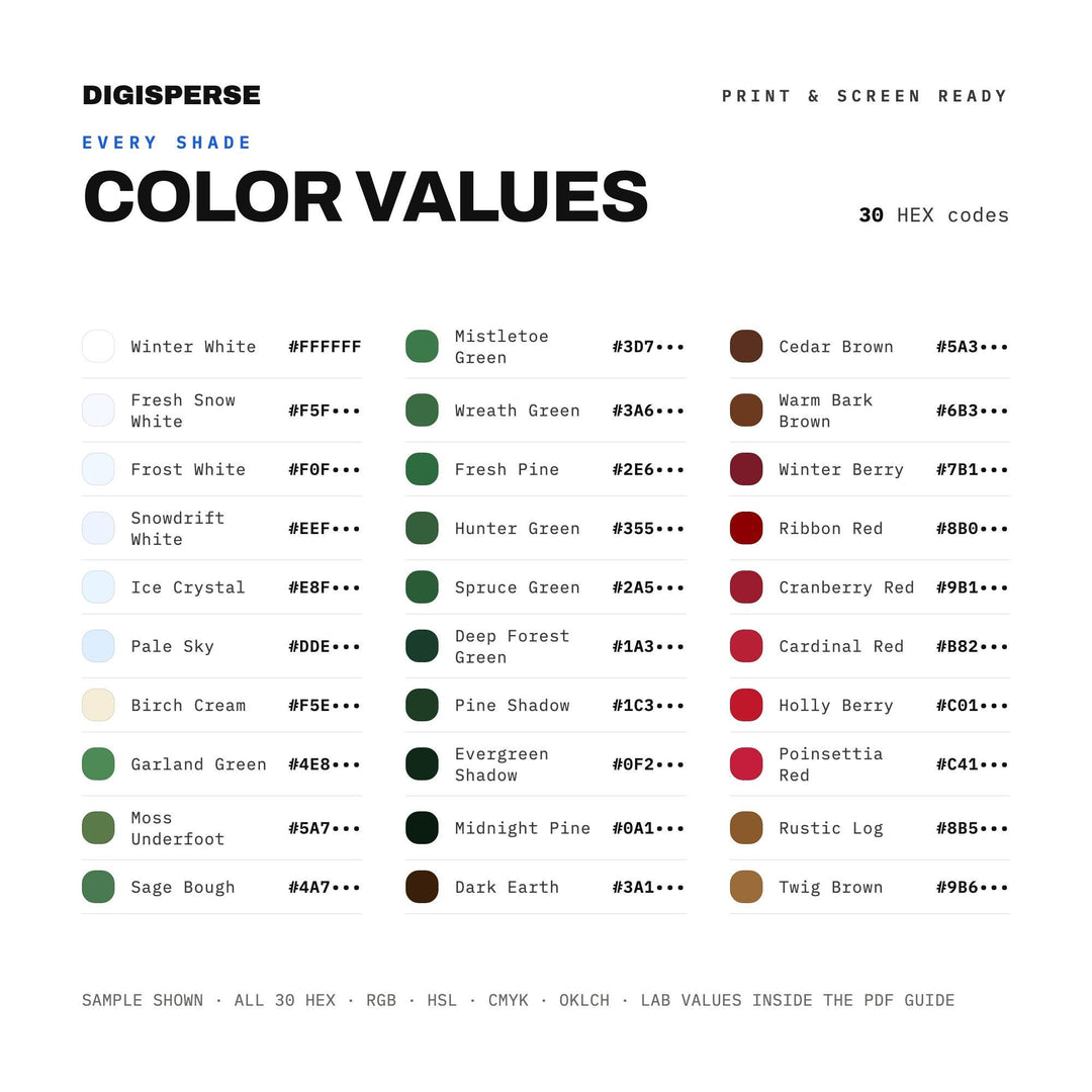 Christmas Tree Farm color palette — preview image 3 of 20