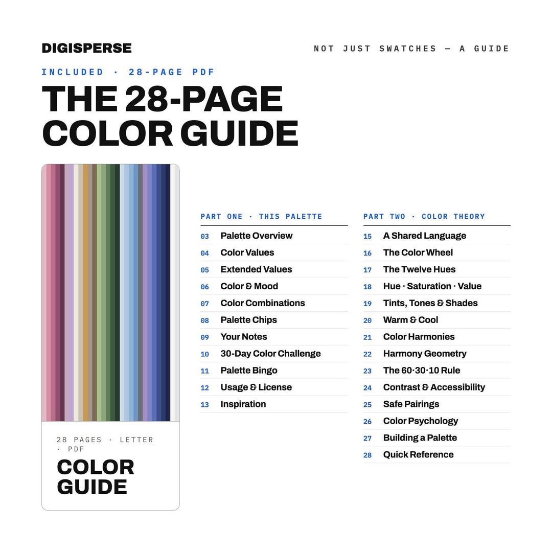 Blue Color Palette | 30 Hydrangea Garden Bloom Shades | Procreate Swatches Hex RGB CMYK color palette — preview image 5 of 20