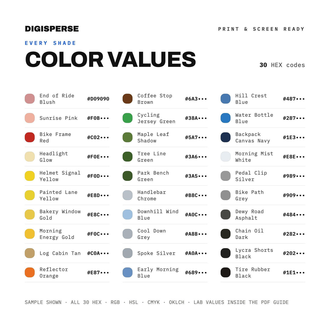 Bike Ride Morning color palette — preview image 3 of 20