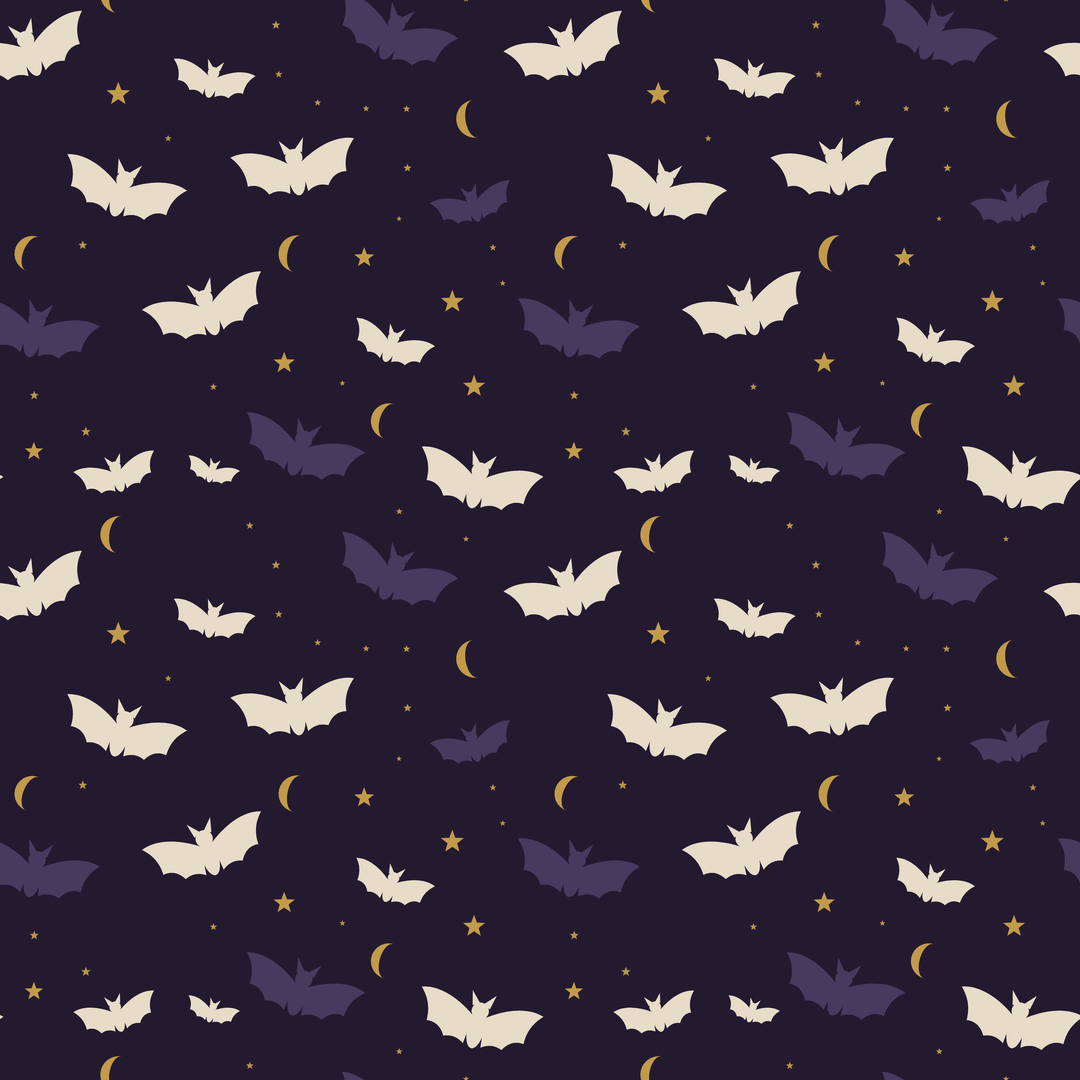 Plum Bone Bat Flight seamless pattern set — main preview