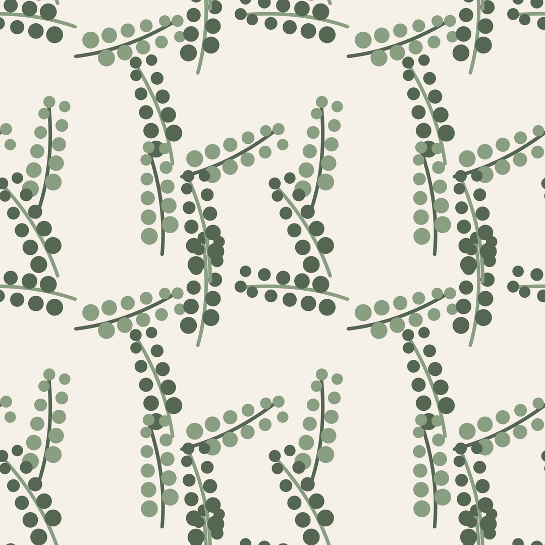 Seamless pattern tile — sage ivory eucalyptus