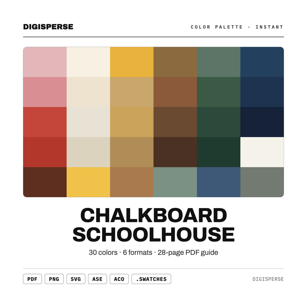 Chalkboard Schoolhouse color palette — preview image 2 of 21