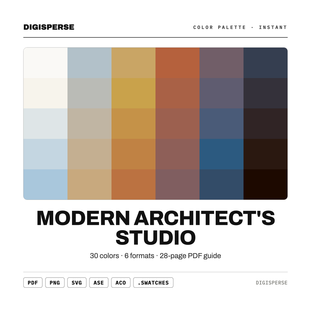 Modern Architect's Studio — every swatch at a glance (classic hero)