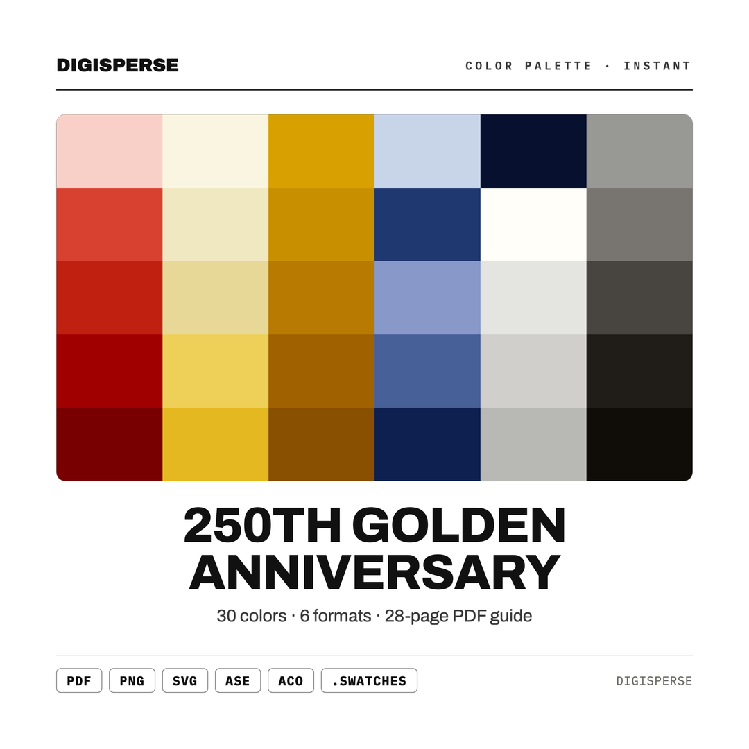 250th Golden Anniversary — every swatch at a glance (classic hero)