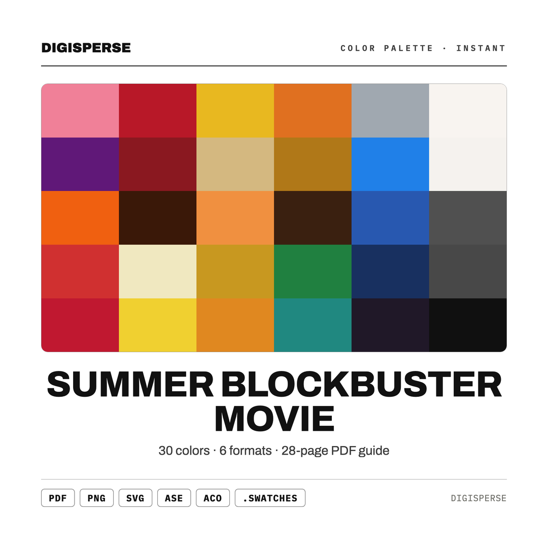 Summer Blockbuster Movie — every swatch at a glance (classic hero)
