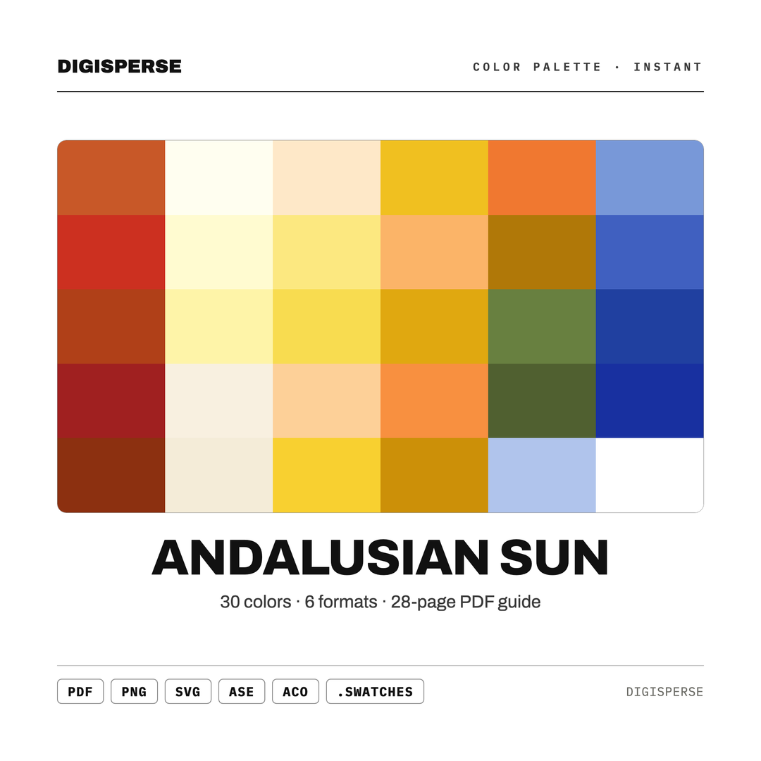 Andalusian Sun — every swatch at a glance (classic hero)