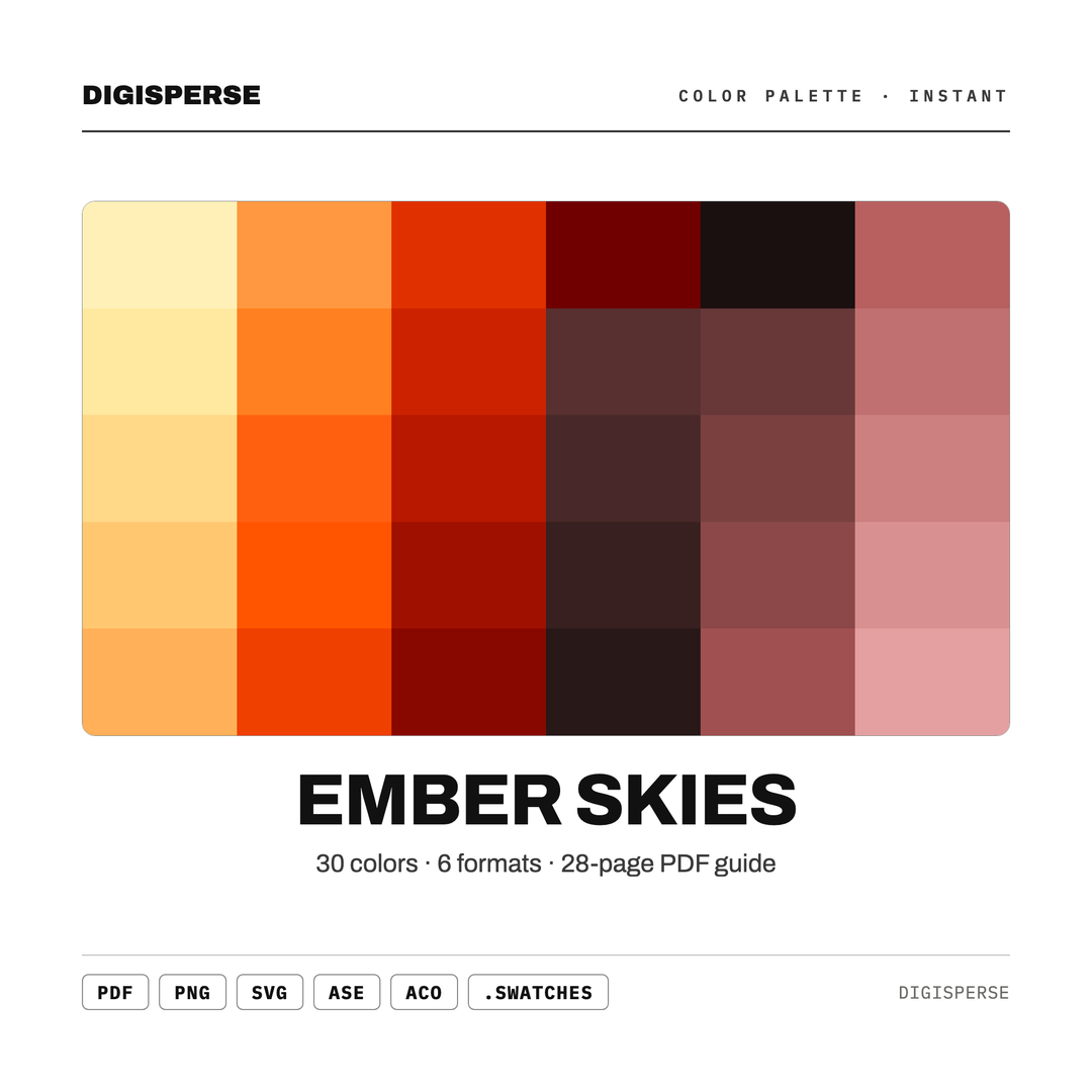 Ember Skies — every swatch at a glance (classic hero)