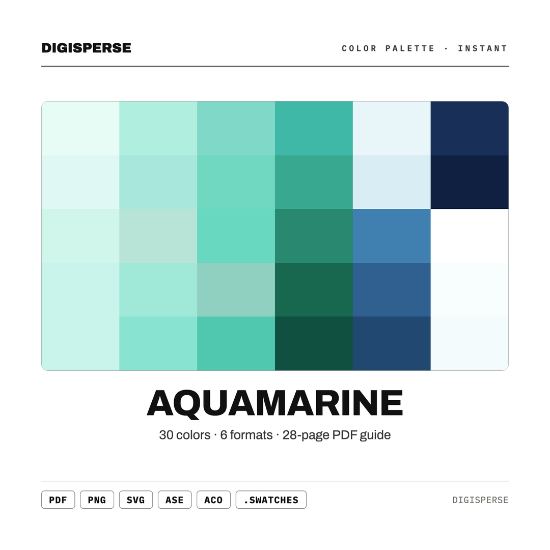 Aquamarine — every swatch at a glance (classic hero)
